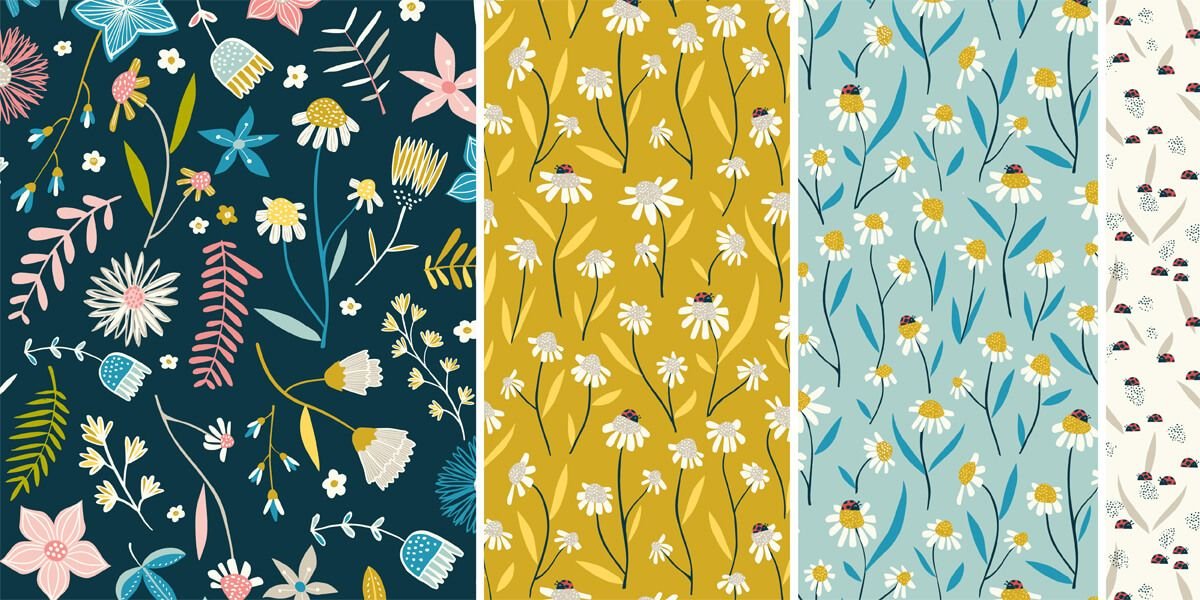 Flowers Collections Fabric by Marta Munte