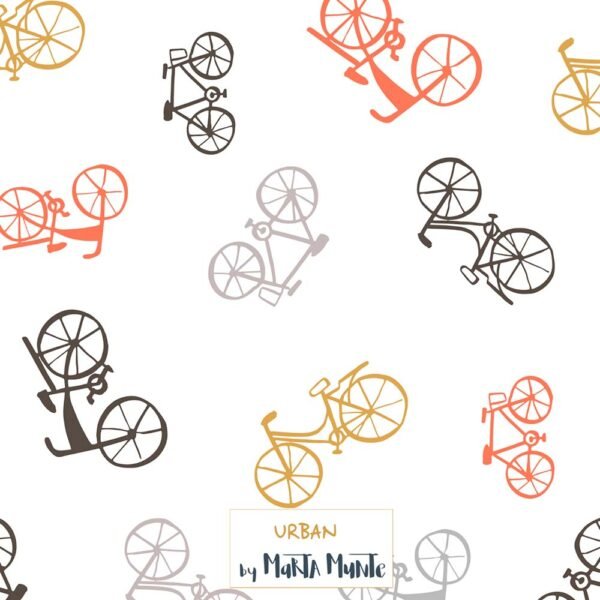 Bikes - Non-Exclusive Urban seamless digital design by Marta Munte